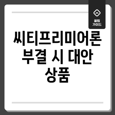 씨티프리미어론 부결 시 대안 상품