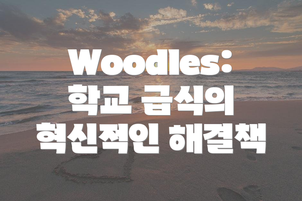 Woodles: 학교 급식의 혁신적인 해결책