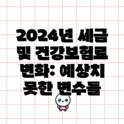 2024년 세금 및 건강보험료 변화: 예상치 못한 변수들