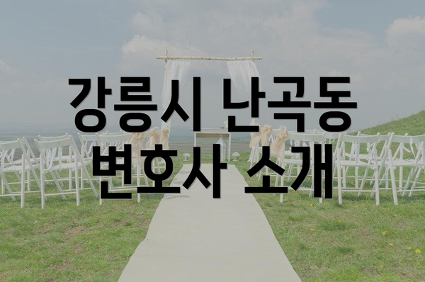 강릉시 난곡동 변호사 소개
