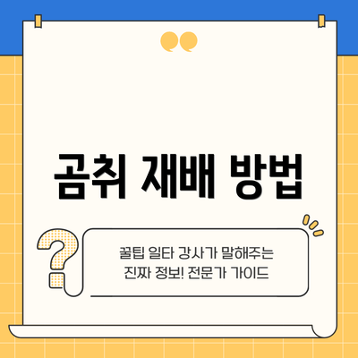 곰취 재배 방법
