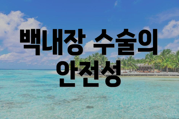 백내장 수술의 안전성