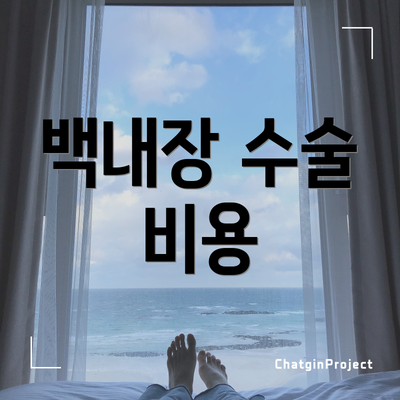 백내장 수술 비용
