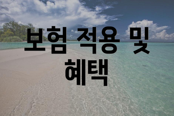 보험 적용 및 혜택