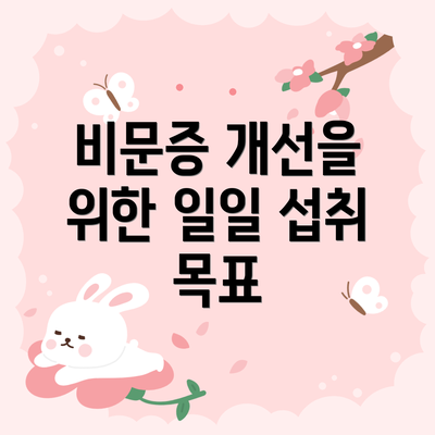 비문증 개선을 위한 일일 섭취 목표