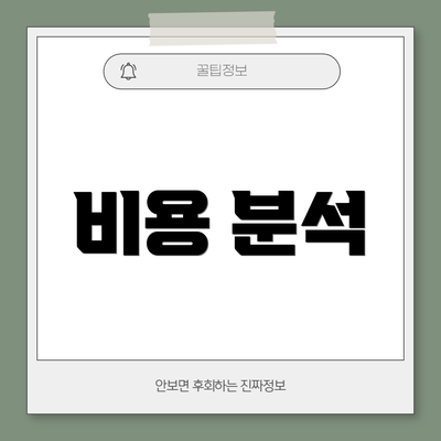 비용 분석