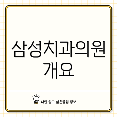 삼성치과의원 개요