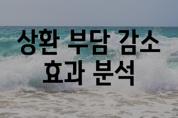 상환 부담 감소 효과 분석