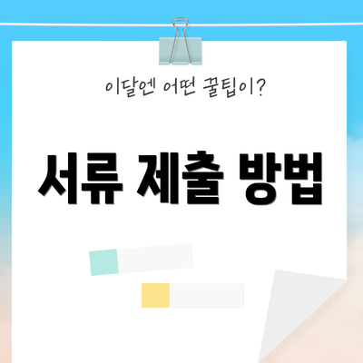 서류 제출 방법