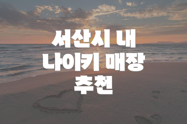 서산시 내 나이키 매장 추천