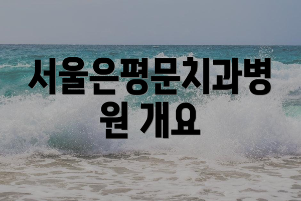 서울은평문치과병원 개요