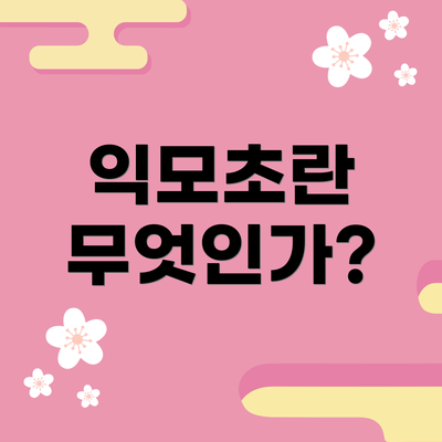 익모초란 무엇인가?