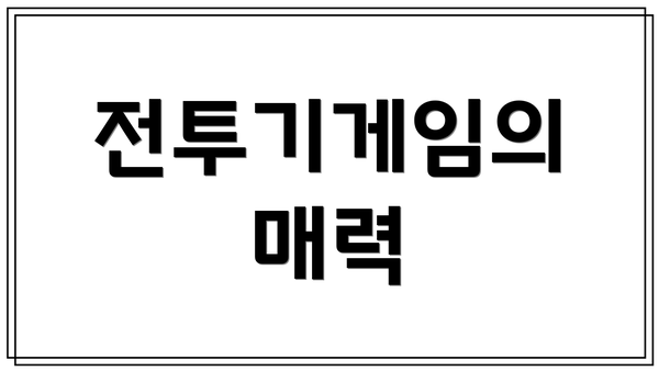 전투기게임의 매력