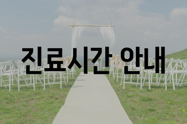 진료시간 안내