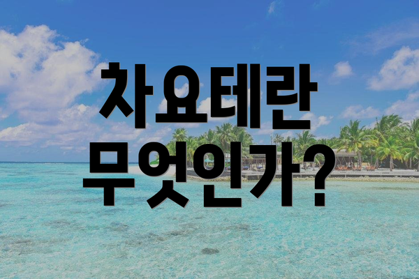 차요테란 무엇인가?
