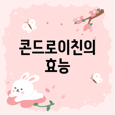 콘드로이친의 효능
