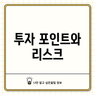 투자 포인트와 리스크