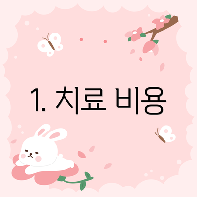 1. 치료 비용