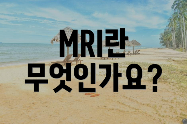MRI란 무엇인가요?