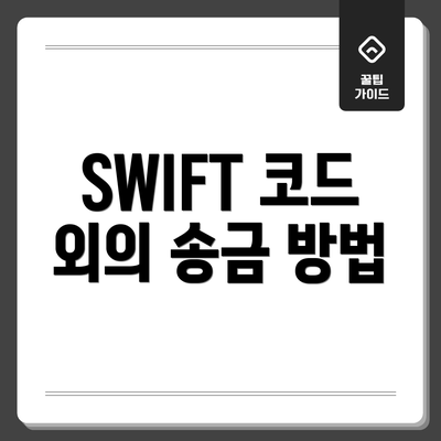 SWIFT 코드 외의 송금 방법