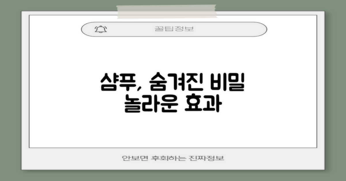 샴푸, 몰랐던 효능