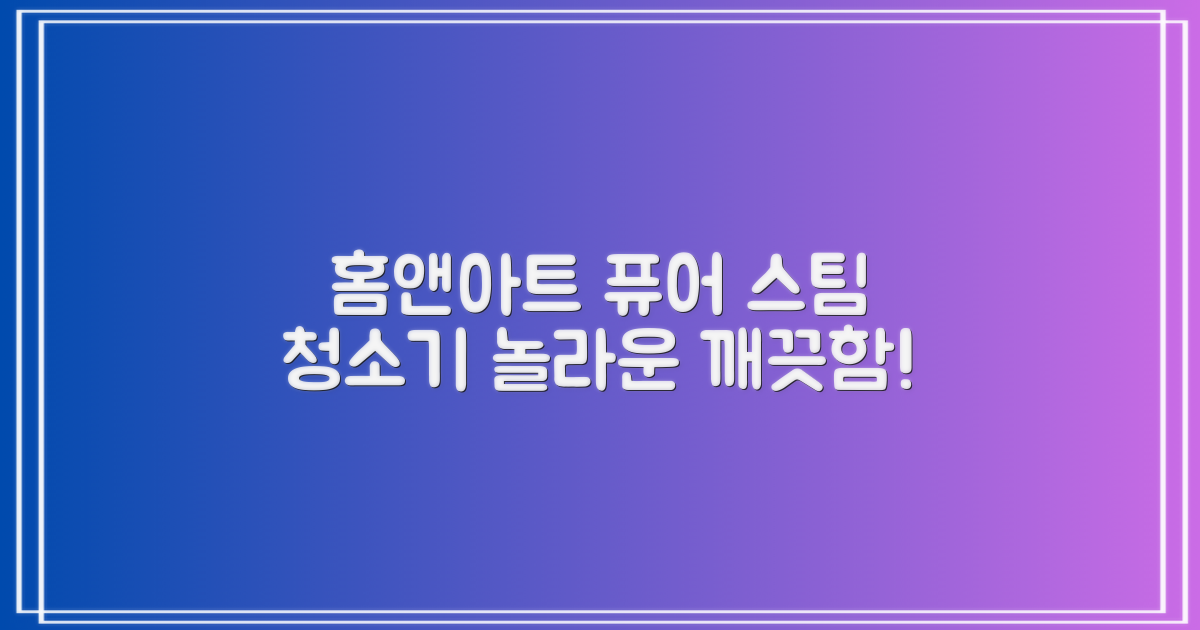 스팀 청소기, 홈앤아트 퓨어의 놀라움
