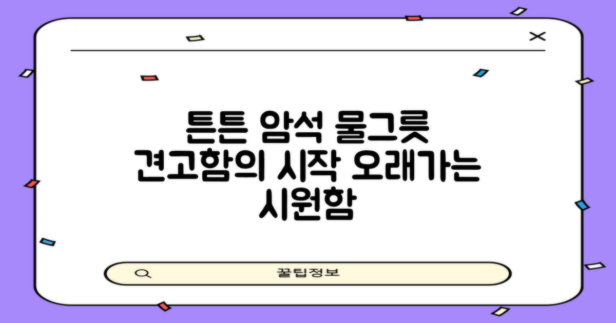 튼튼한 암석 물그릇을 만나보세요.