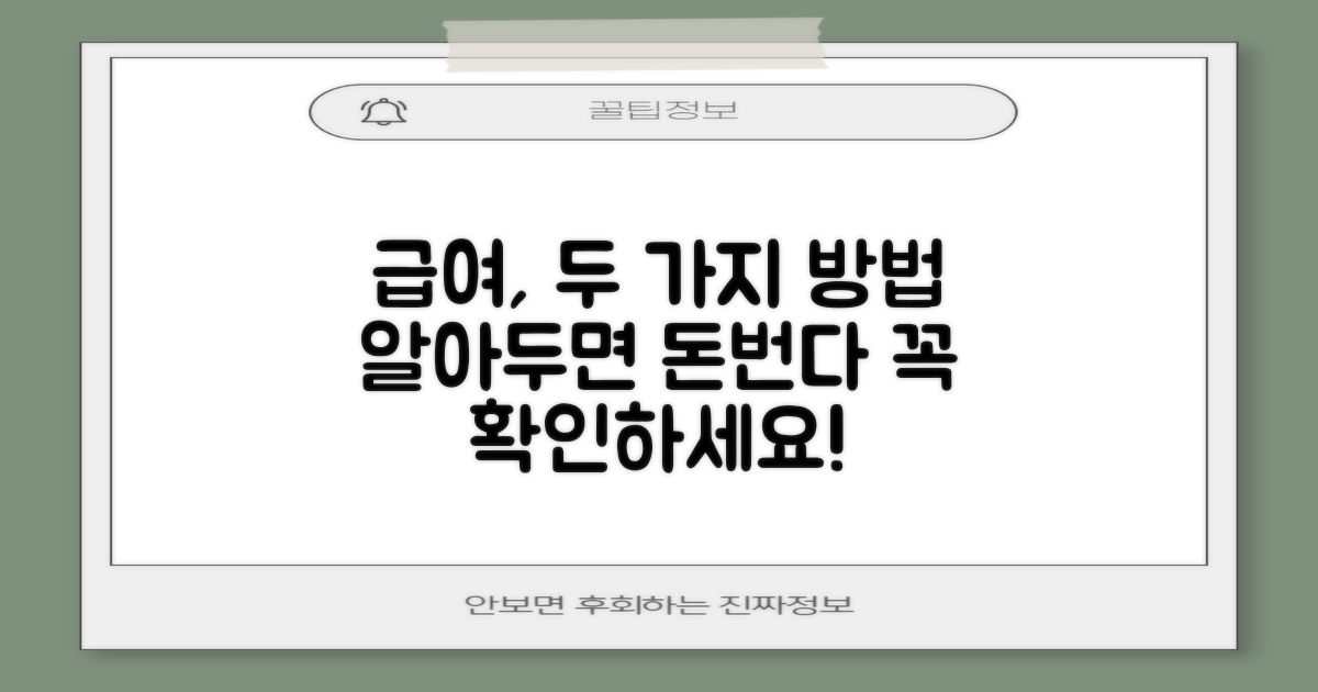 2가지 급여 방법