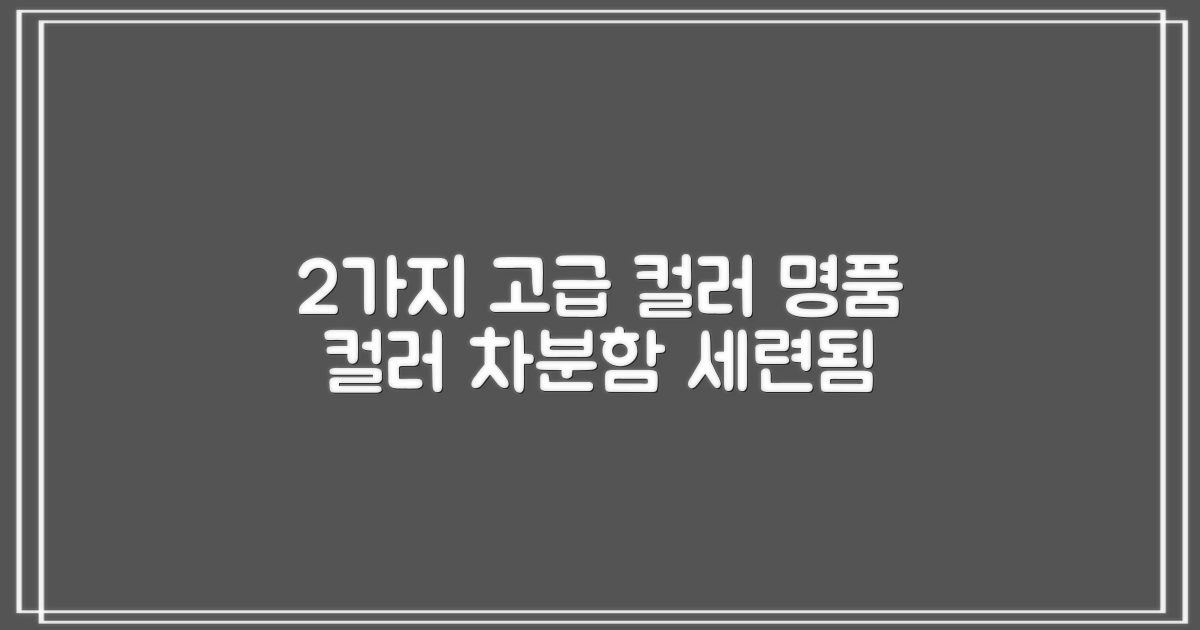 2가지 고급 컬러