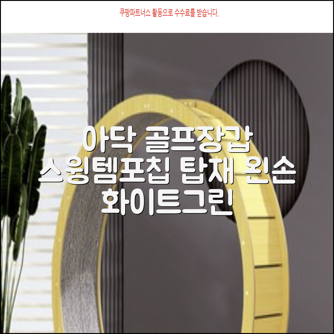 아닥 남성용 스윙템포칩 논슬립 골프장갑 왼손용, 화이트 + 그린, 1개 추천 리뷰