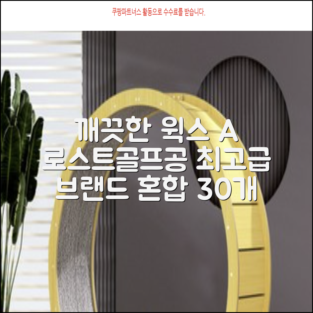 [윅스 진짜 깨끗한 볼] A+급 무료반품 로스트 골프공 로스트볼 유명브랜드, [A+ 브랜드혼합] 화이트, 30개 추천 리뷰