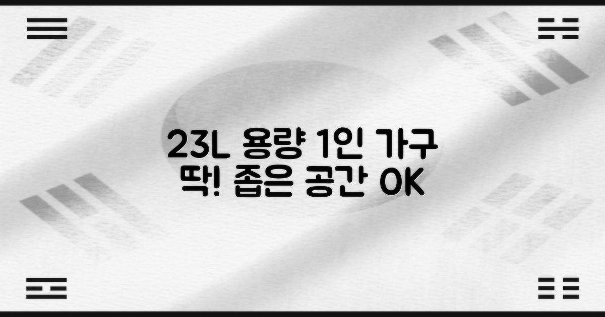 23L 용량, 1인 가구 적합성