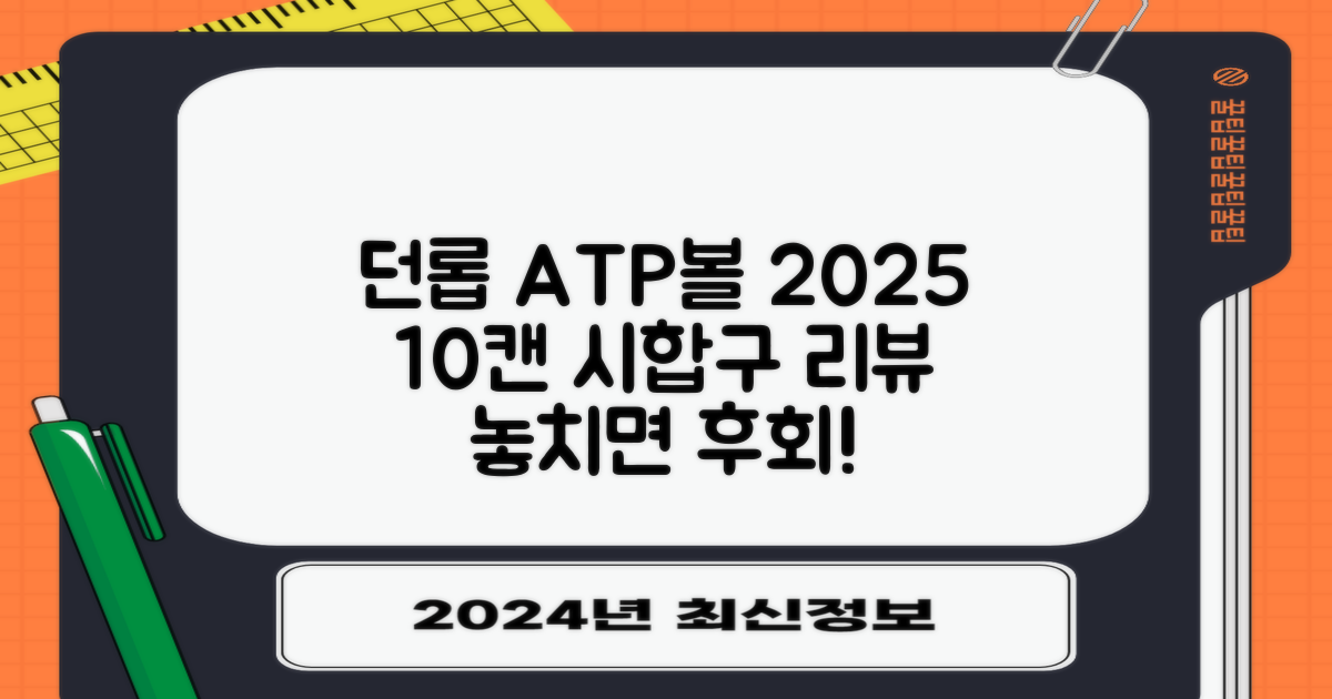 2025 던롭 ATP 테니스공 10캔 (20볼) 시합구, 던롭 ATP볼 10캔 (20볼), 10세트 추천 리뷰