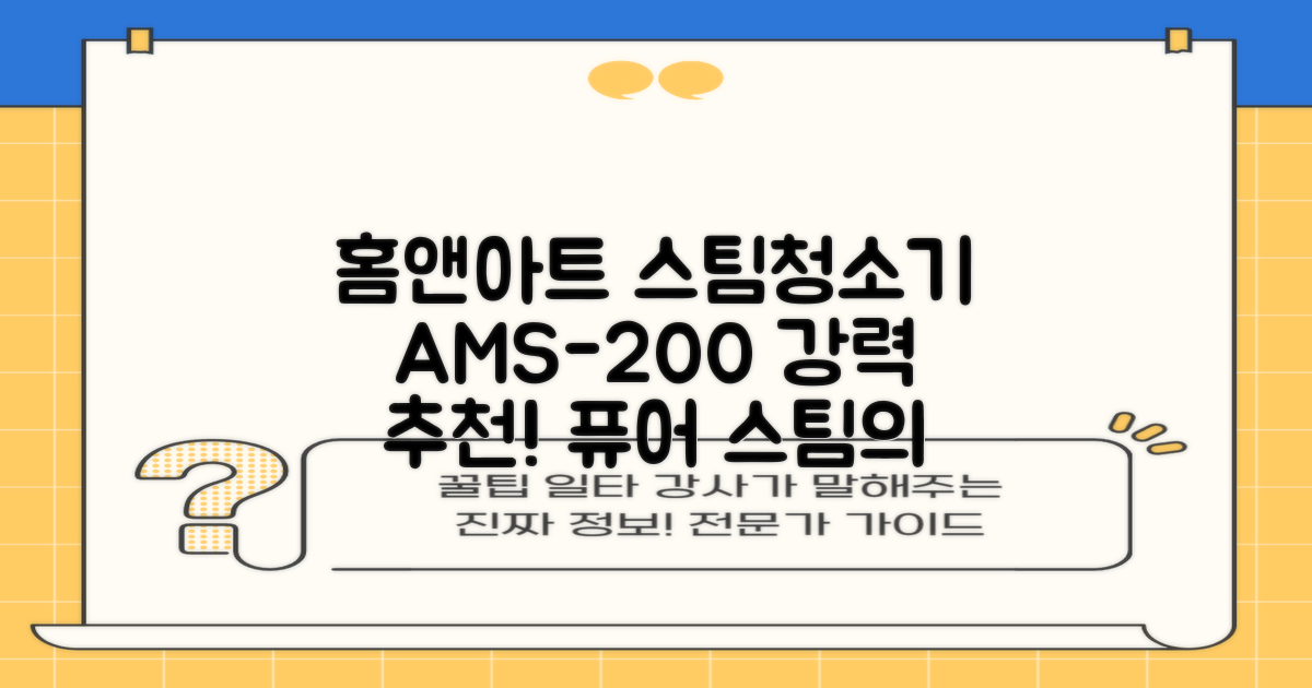 홈앤아트 퓨어 스팀청소기 AMS-200 추천 리뷰